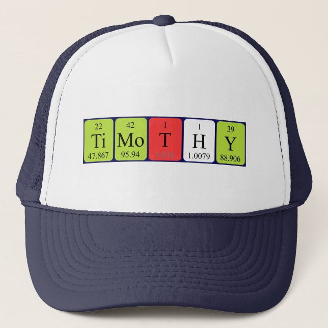Timothy periodic table name hat (Front)