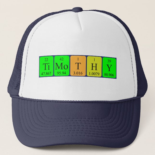 Timothy periodic table name hat (Front)