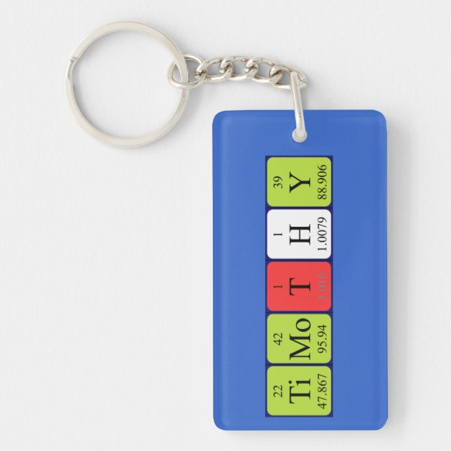 Timothy periodic table name keyring (Front)
