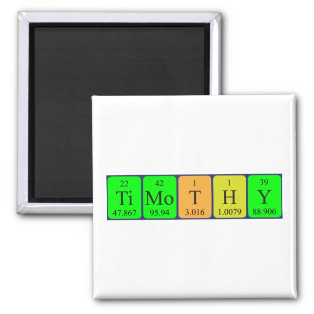 Timothy periodic table name magnet (Front)