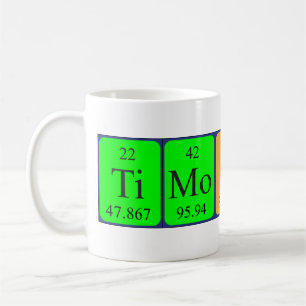 Timothy periodic table name mug