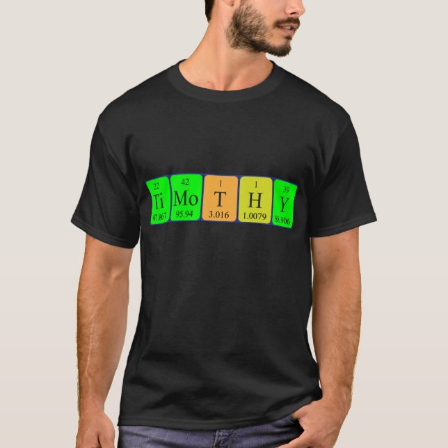 Timothy periodic table name shirt (Front)