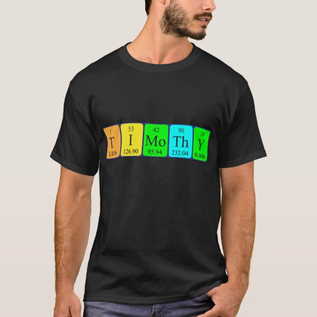 Timothy periodic table name shirt (Front)