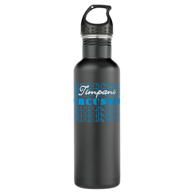 Timpani drum percussionist marching band drumline  710 ml water bottle (Front)