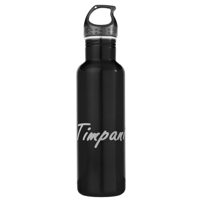 timpani text blk outline grey.png 710 ml water bottle (Front)