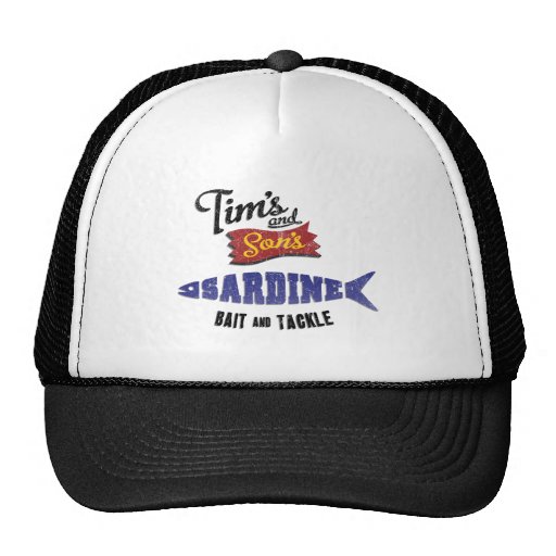 Tim's and Son's Sardine, Bait and Tackle Shop Cap Zazzle