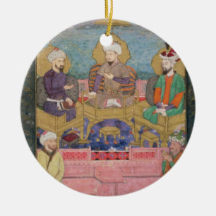 Timur (1336-1405), Babur (1483-1530, r.1526-30) an Ceramic Tree Decoration