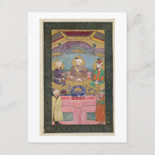 Timur (1336-1405), Babur (1483-1530, r.1526-30) an Postcard