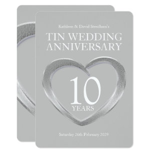  10th  Anniversary  Wedding  Invitations  Zazzle co uk 