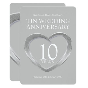 10th Anniversary Wedding Invitations Zazzle co uk 10th Anniversary Wedding Invitations Zazzle co uk