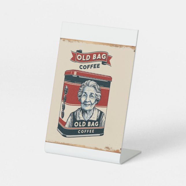 Tin Advertising Sign For Old Bag Coffee (Front)
