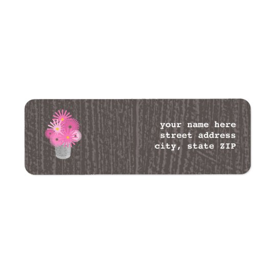 Tin Can Of Wildflowers Valentine's Address Label