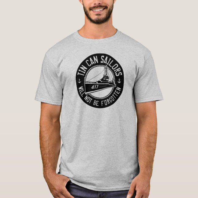 Tin Can T-Shirt  - black ring (Front)