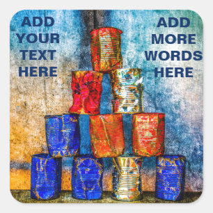 Tin Cans - After The Lunch Square Sticker