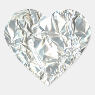 Tin Foil Diamond Heart Sticker