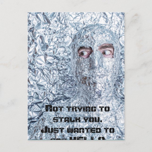 Tin Foil Hat Society Postcard (Front)