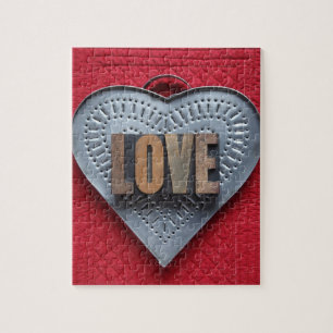 Tin heart love jigsaw puzzle