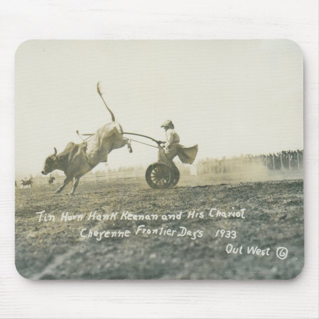 Tin Horn Hank Keenan and his chariot. Mouse Mat (Front)