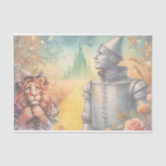 Tin Man and Cowardly Lion Wizard of Oz Decoupage Tissue Paper