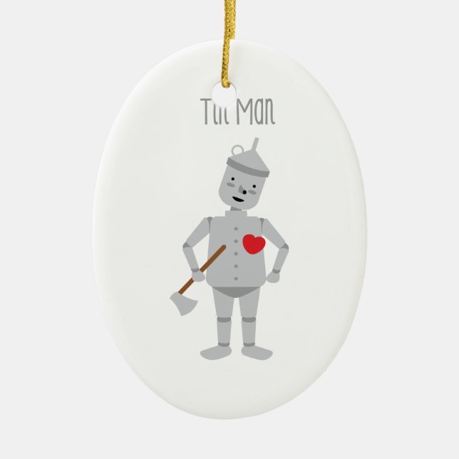 Tin Man Ceramic Tree Decoration (Front)