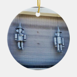 Tin Man & Tin Woman Ceramic Tree Decoration