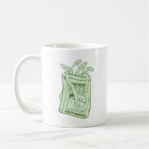 Tin of sardines salty snack coffee mug