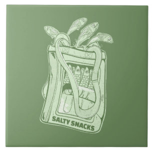 Tin of sardines salty snack tile