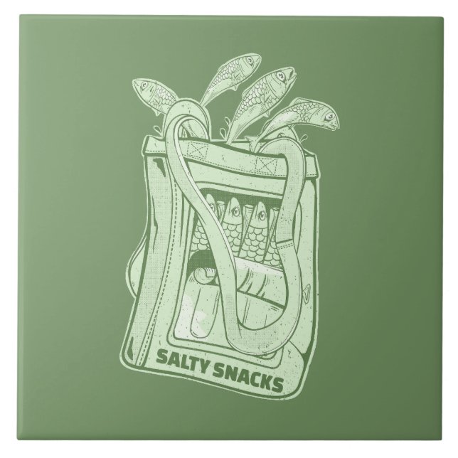 Tin of sardines salty snack tile (Front)