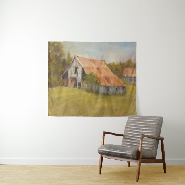 Tin Roof Barn Tapestry (In Situ (Horizontal))