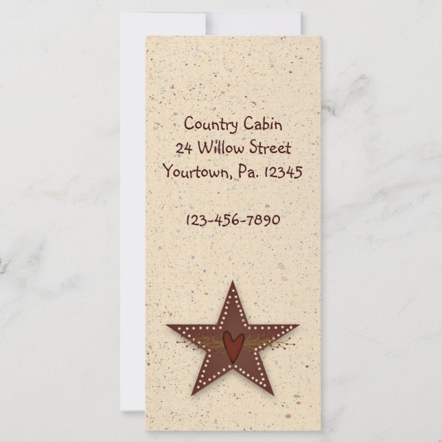 Tin Star Rack Card Book Mark (Front)