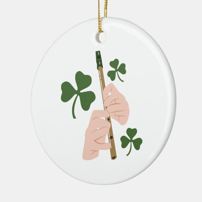 Tin Whistle Ceramic Tree Decoration (Left)