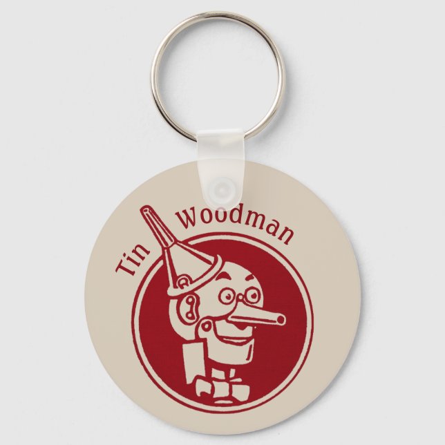 Tin Woodman (Tin Man) Face CC0901 Wonderful Wizard Key Ring (Front)