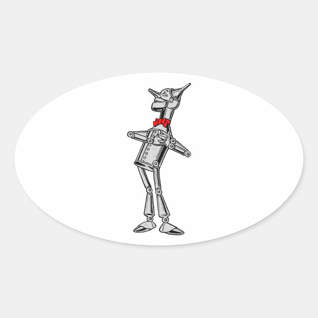 Tin Woodsman Vintage Wizard of Oz 1900 Oval Sticker (Front)