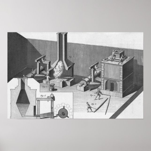 Tin workshop, engraved by Benard, Robert Poster (Front)