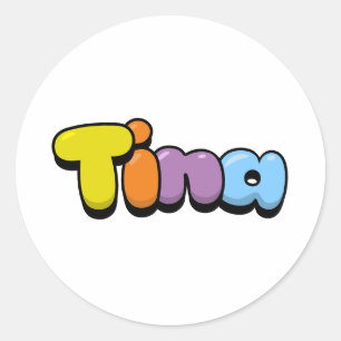Tina Classic Round Sticker