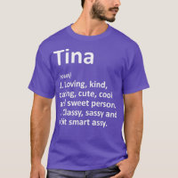 TINA Definition Personalised Name Funny Birthday