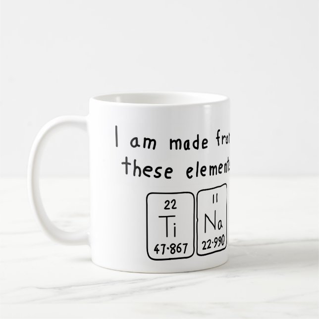 Tina periodic table name mug (Left)