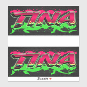 Tina Vorname Name Graffiti Aufkleber Sticker
