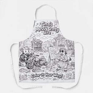 Tina's Messy Crafty Life -Apron, M-  #PCF Apron