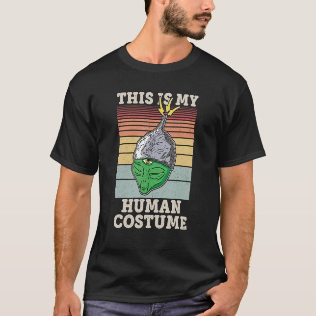 Tinfoil Hat Conspiracy Theorist Alien Humour T-Shirt (Front)