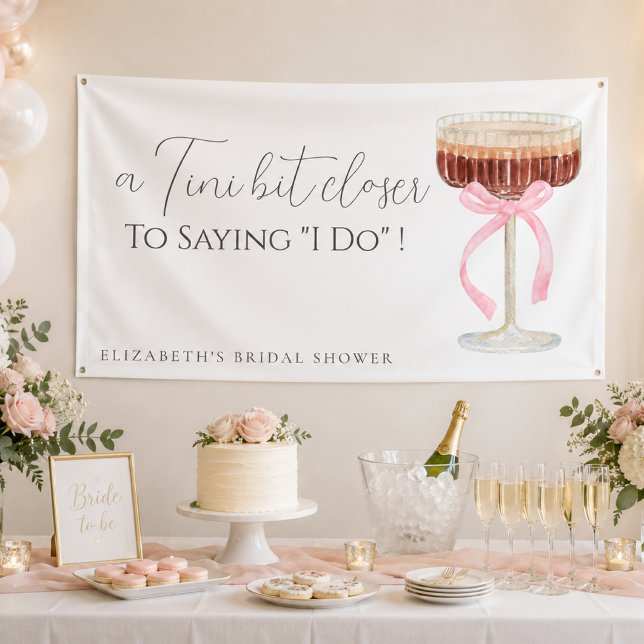 Tini Bit Closer Bridal Shower Banner (Tini Bit Closer Banner)