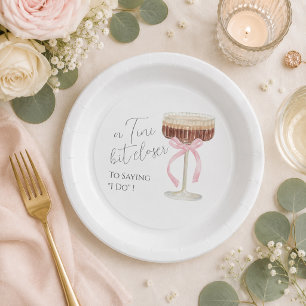 Tini Bit Closer Bridal Shower Paper Plate