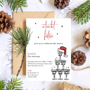 Tini Bit Festive Martini Christmas Cocktail Party Invitation