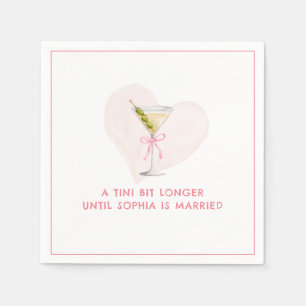 Tini Bit Longer Bridal Shower Bow Trendy Martini Napkin