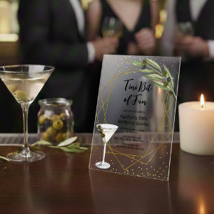 Tini Bit Of Fun Martini Soirée Acrylic Invitations