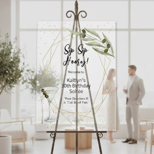 Tini Bit Of Fun Martini Soirée Welcome Sign