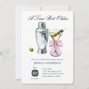 Tini Bit Older 40th Birthday Olive Invitation