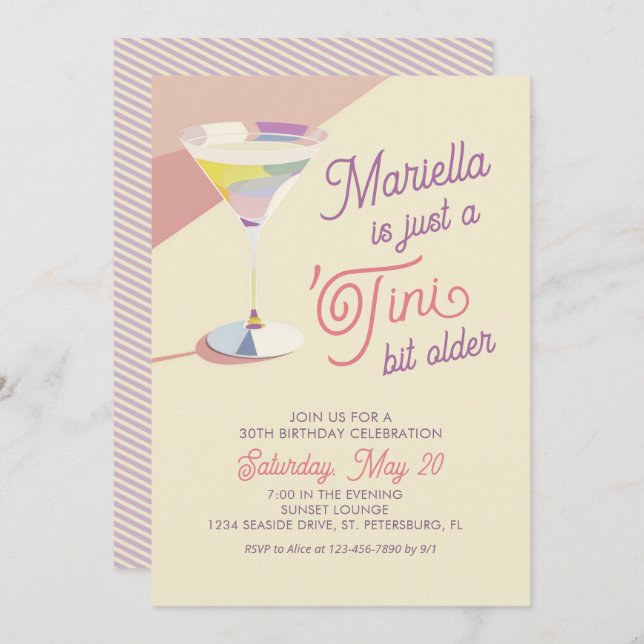 Tini Bit Older Birthday Invitation (Front/Back)