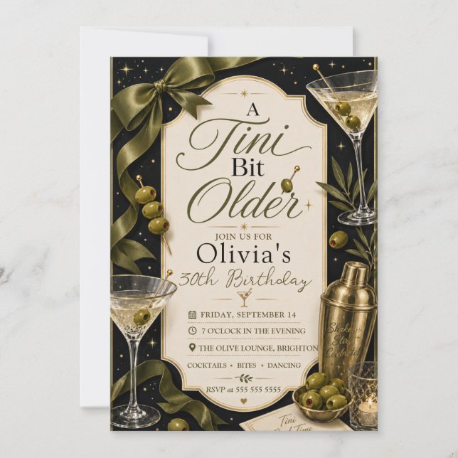 Tini Bit Older Birthday Party Invitation (Front)