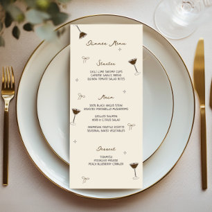 Tini Bit Older Espresso Hand Drawn Birthday  Menu